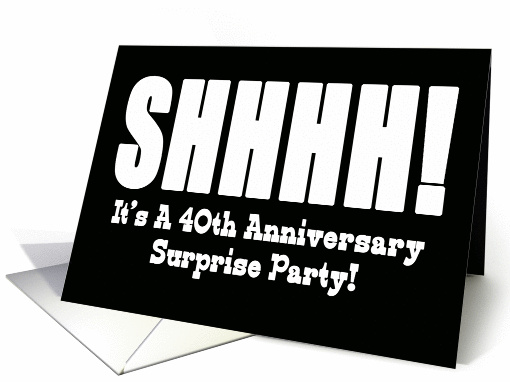 40th Anniversary Surprise Party Invitation card (373003)