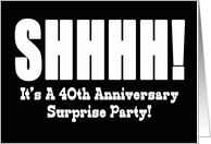 40th Anniversary Surprise Party Invitation card