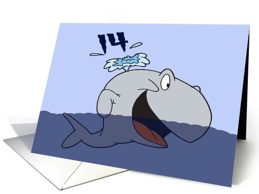 Whale Of A 14th Birthday card (378455)