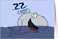 Whale Of A 22nd Birthday Card