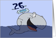 Whale Of A 26th Birthday Card