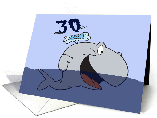 Whale Of A 30th Birthday card (378498)