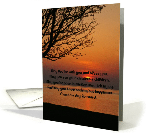 Irish Sunset Wedding Blessing card (384944)