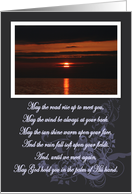 Sunset Irish Blessing Card