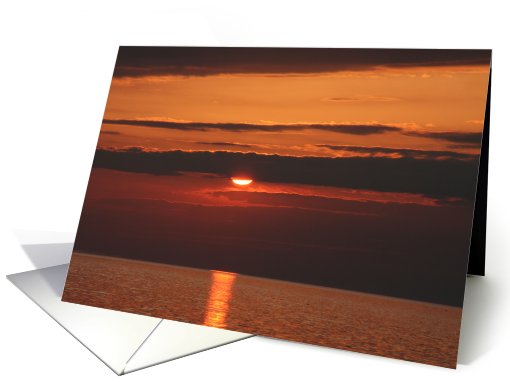 Lakeside Sunset Blank card (402289)