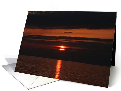 Oceanside Sunset Blank card (402291)