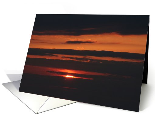 Colorful Sunset Clouds Blank card (402292)