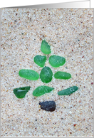 Beach Glass Christmas Tree Christmas Card