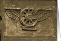 Railroad Wings Blank Card