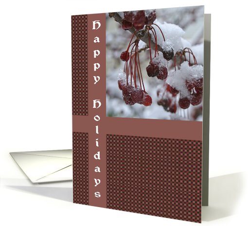 Snowy Berries Merry Christmas card (508528)