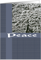 Peace Snowy Trees Holiday Card