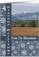 Adirondacks Seasons Greetings Mountain Christmas Card