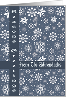 Snowflakes Adirondacks Seasons Greetings Card