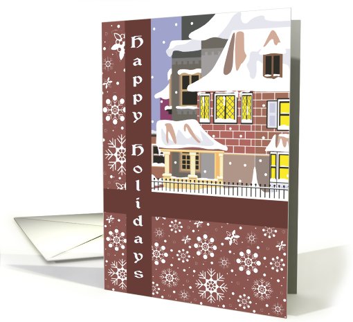 Victorian Houses Happy Holidays card (509168)