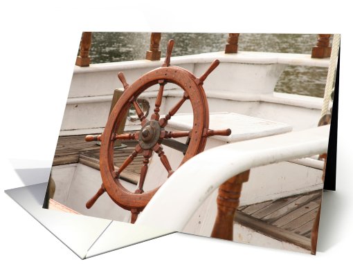 Sailboat Wheel Blank card (510860)