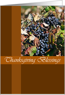 Autumn Vineyard Grapes Thanksgiving Card