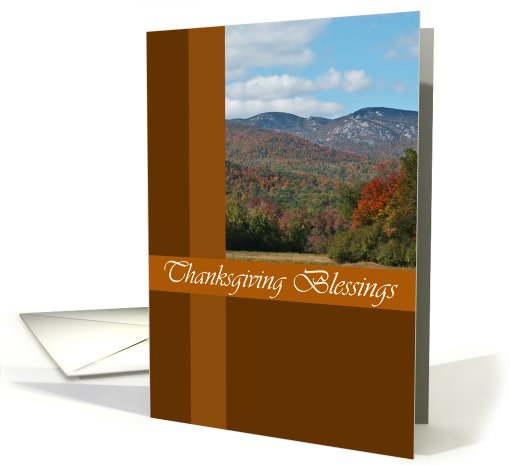 Fall Mountain Thanksgiving card (510924)