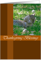 Praying Squirrel Thanksgiving Card