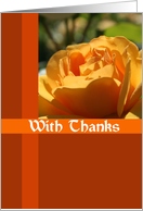 Yellow Rose Thank You Card