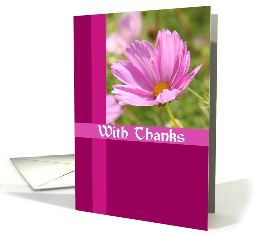 Pink Cosmos Thank You card (510987)