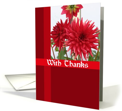 Red Dahlia Thank You card (510988)