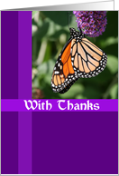 Monarch Butterfly Thank You Card
