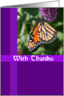 Monarch Butterfly Thank You Card
