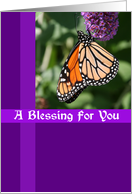 Monarch Butterfly Blessing Card