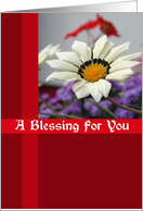 White Flower Blessing Card