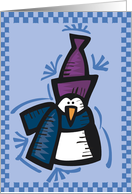 Country Penguin Christmas Card