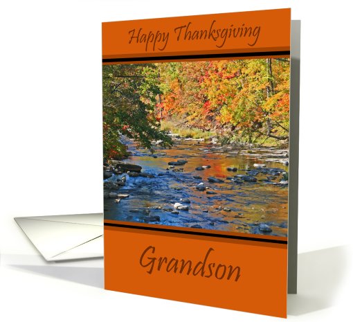 Grandson Happy Thanksgiving card (515026)