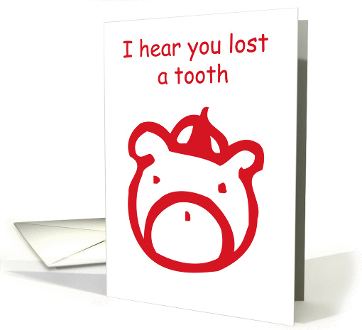 Lost tooth Bear card (52067)