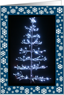 Christmas Lights And Snowflakes Christmas Card