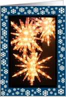Christmas Stars And Snowflakes Christmas Card