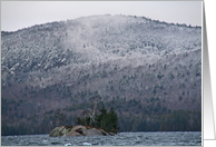 Adirondack Mountains Lake Christmas Card