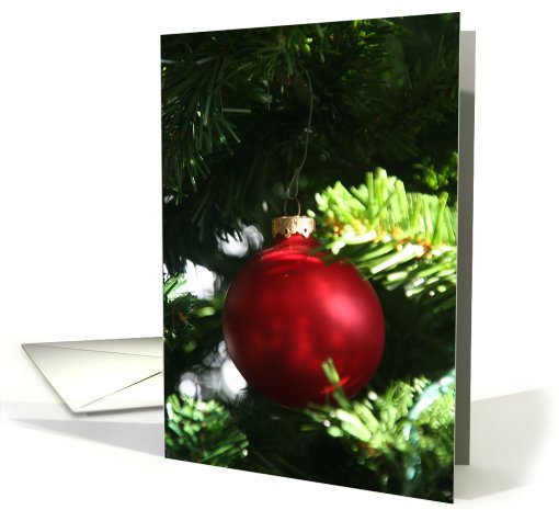 Red Ornament Christmas card (539250)