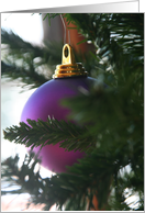 Purple Ornament Christmas Card