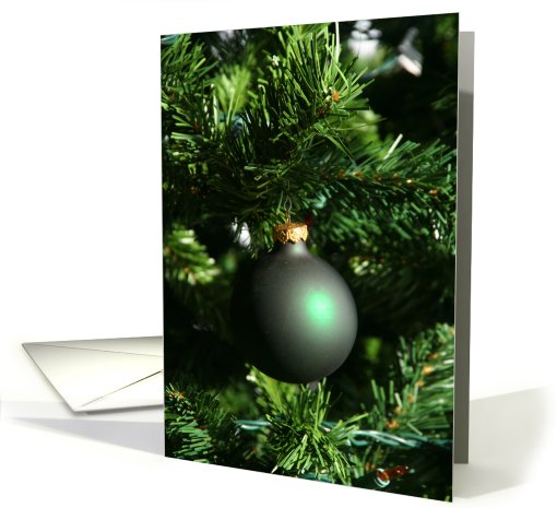 Pretty Green Ornament Christmas card (539255)