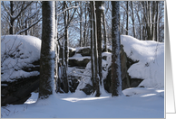 Winter At Thunder Rocks Christmas Card