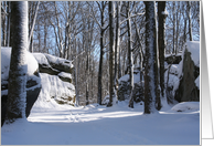 Thunder Rocks In Winter Christmas Card