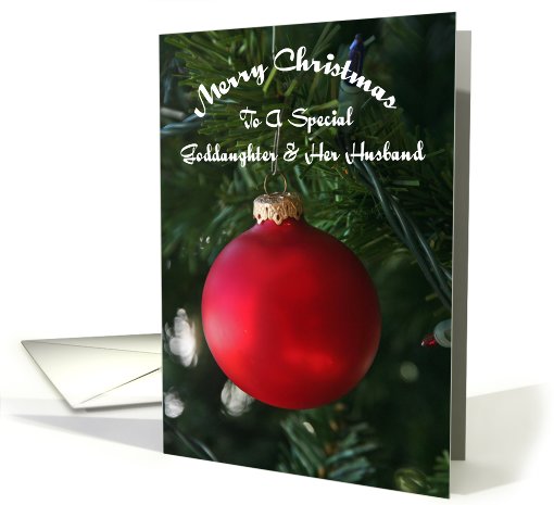 Red Ornament Special Goddaughter & Her Husband Christmas card (539368)