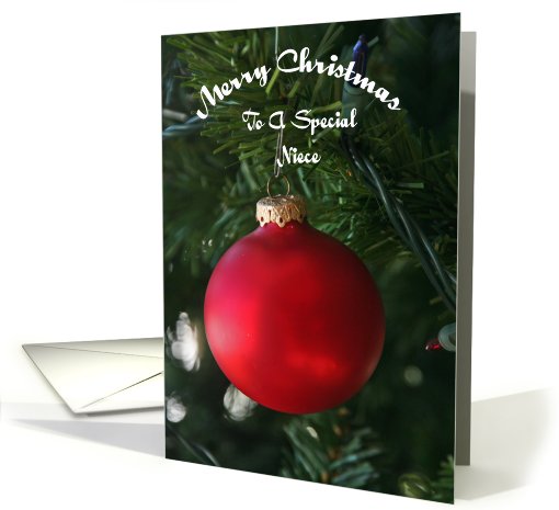 Red Ornament Special Niece Christmas card (539729)