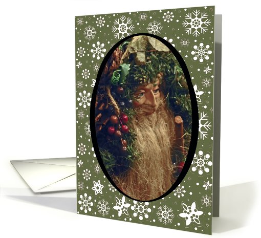 Snowflakes Father Christmas card (543255)