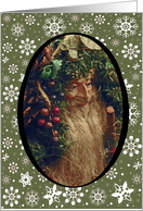 Snowflakes Father Christmas Card