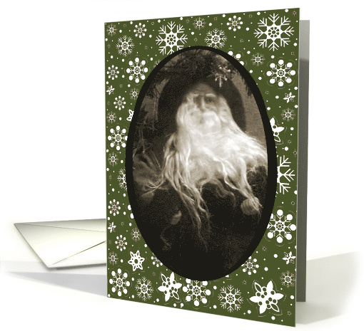 Snowflakes Santa Christmas card (543261)