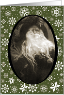 Snowflakes Santa Christmas Card