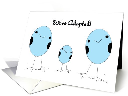 Gay Adopted A Boy Announcement card (548247)