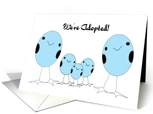 Gay Adopted Three Boys Announcement card (548257)