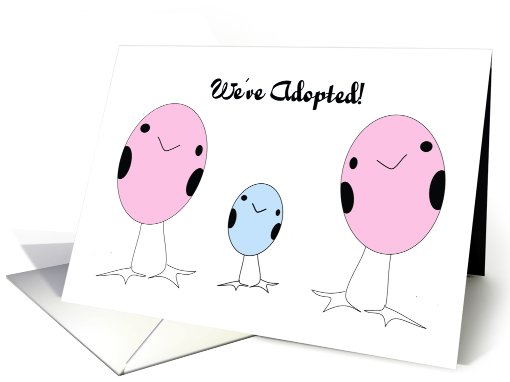 Lesbian Adopted A Boy Announcement card (548258)