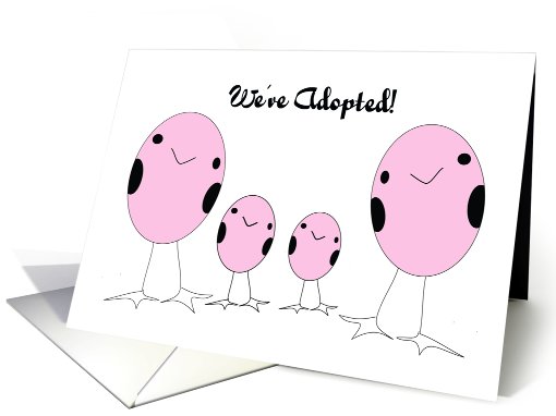 Lesbian Adopted Two Girls Announcement card (548272)